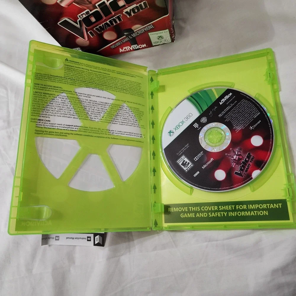 The Voice:‎ I Want You (XBOX 360) Case, Microphone & Disc Free Fast Shipping